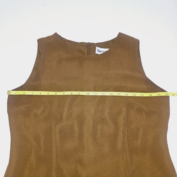 Danny & Nicole Brown Shift Midi Dress Size 14 - Picture 3 of 7
